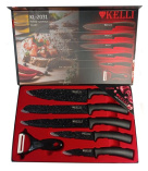 Набор ножей KELLI KL-2031/с мраморным покрытием 6 предметов/
